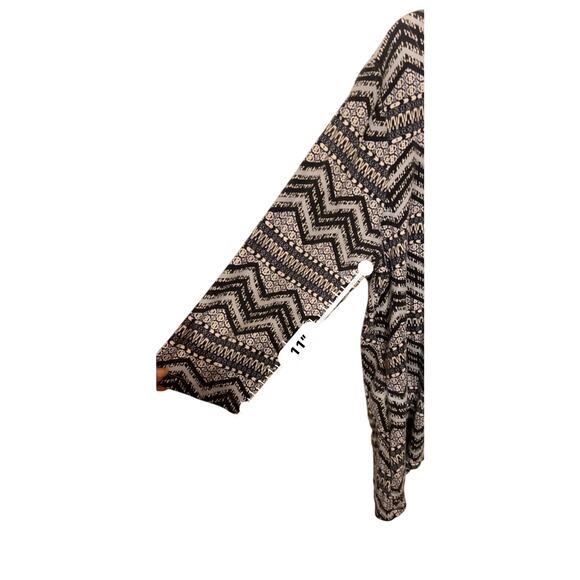 Kim Rogers Navy White Geometric Print Top 1X 100% Cotton Short Sleeve - Picture 7 of 8